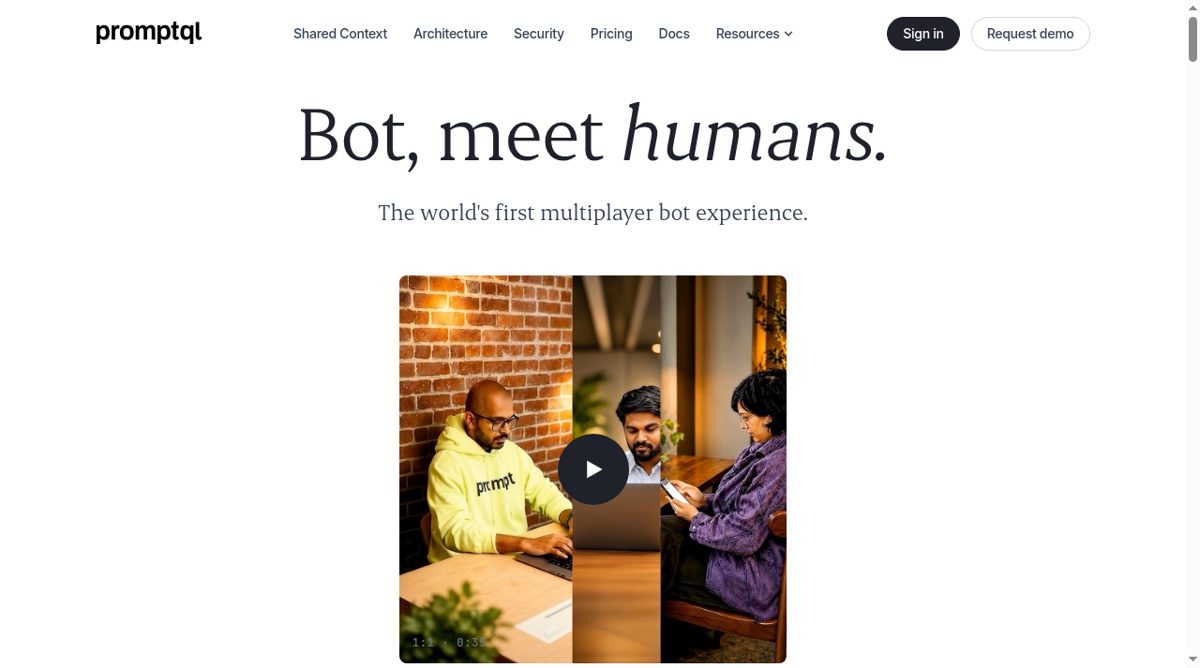 PromptQL website screenshot
