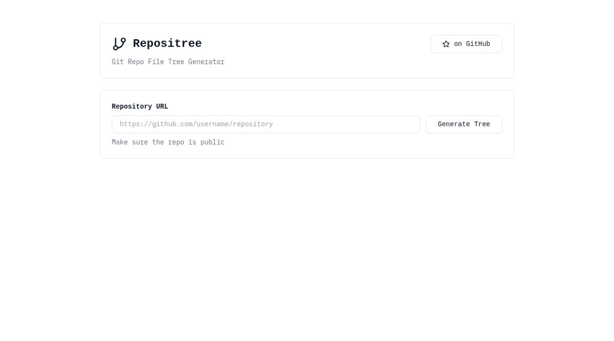 Repositree website screenshot