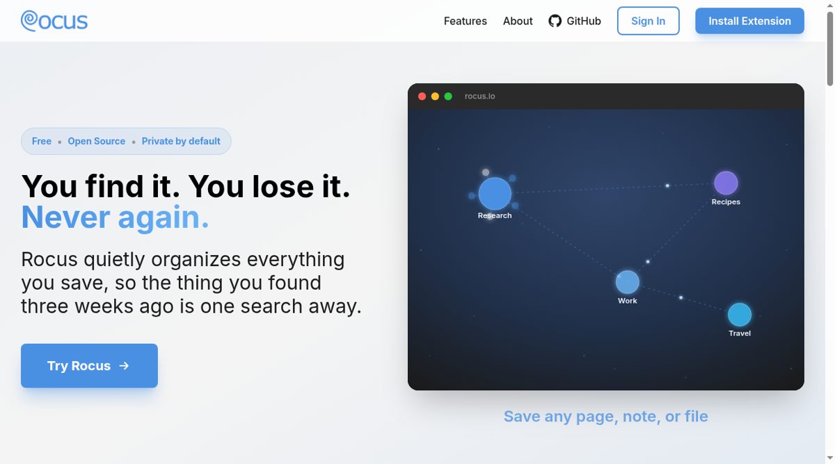 Rocus website screenshot