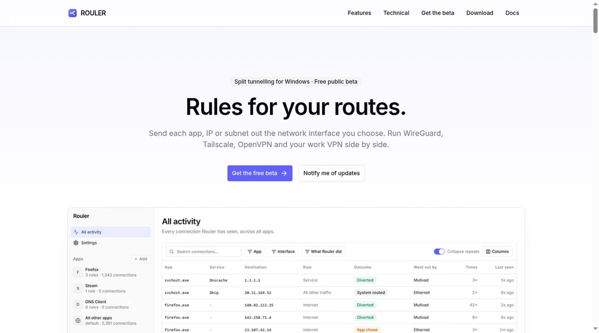 Rouler website screenshot