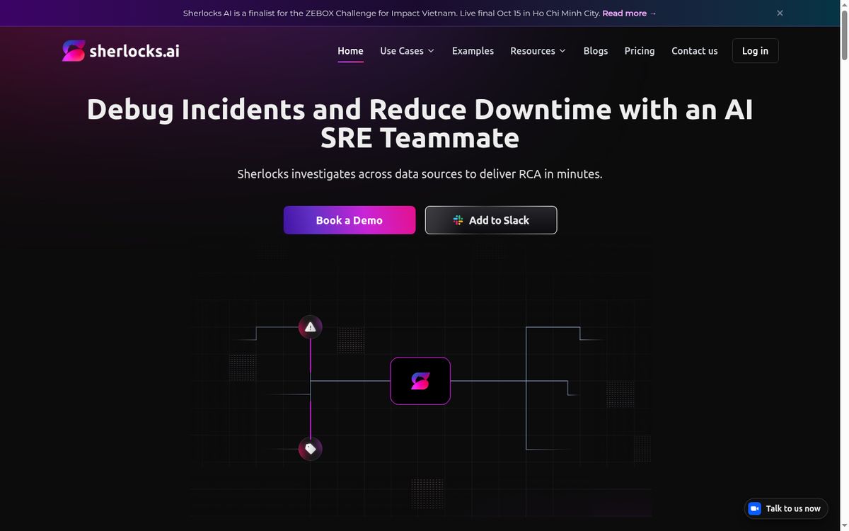 Sherlocks.ai website screenshot