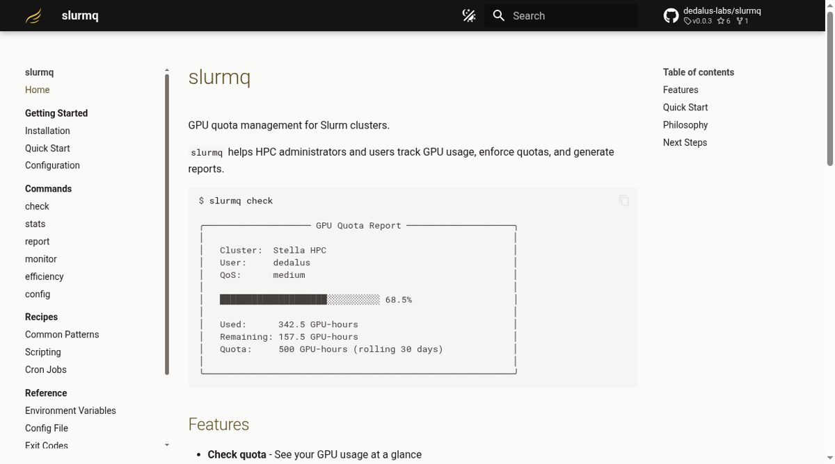 slurmq website screenshot