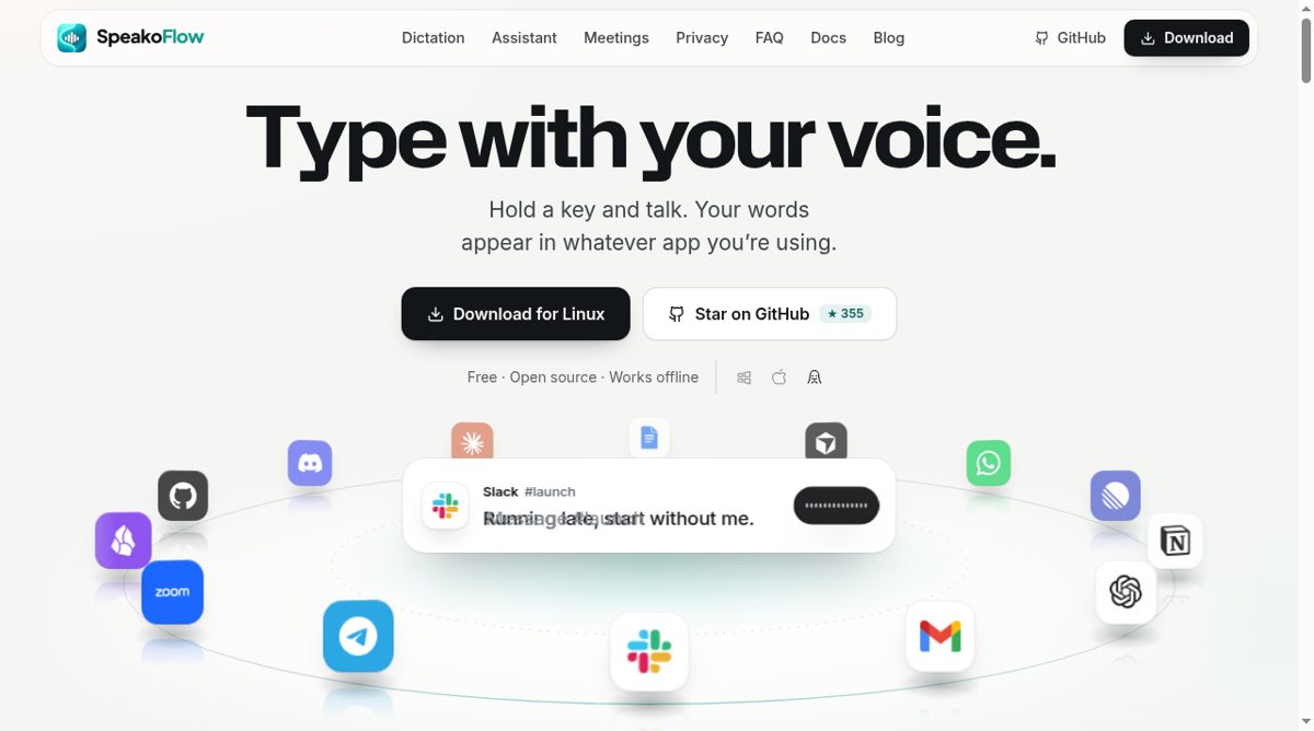 SpeakoFlow website screenshot