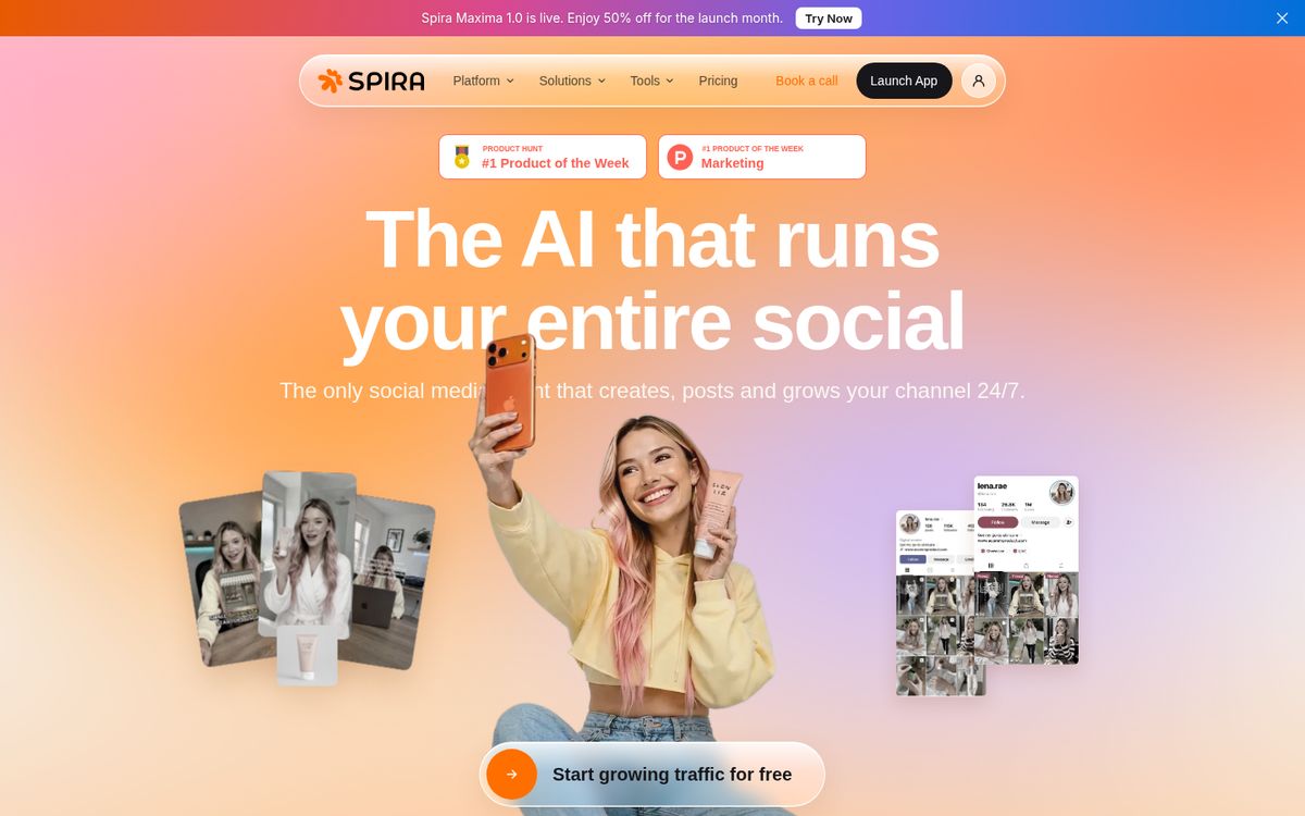 Spira website screenshot