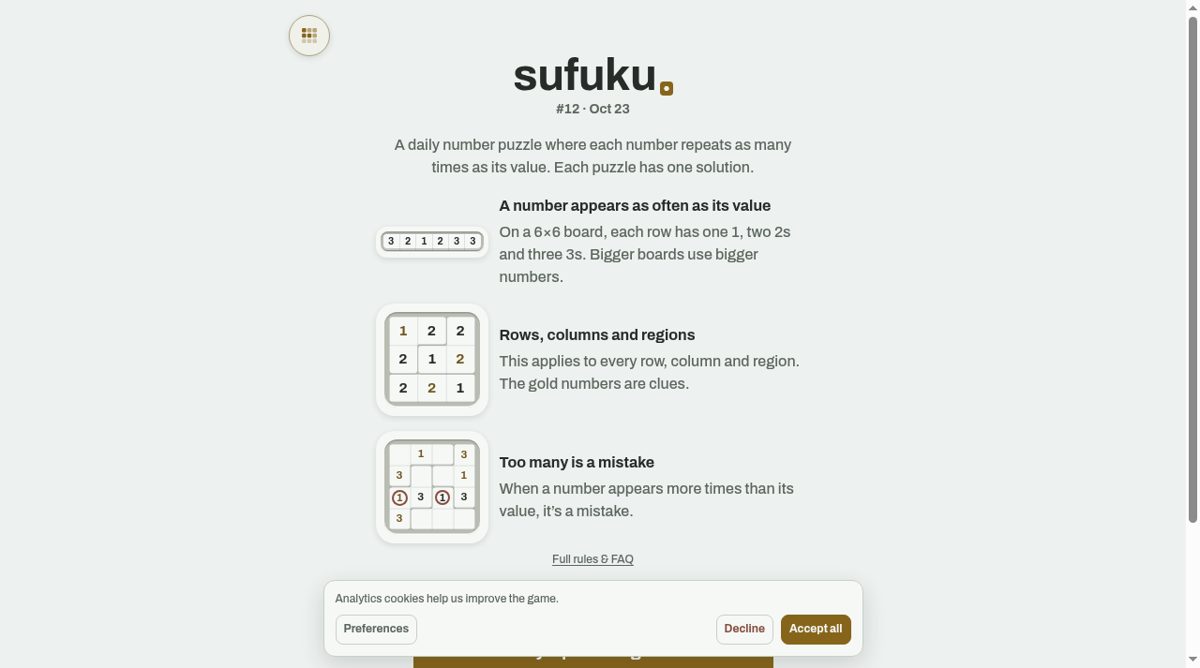 Sufuku website screenshot