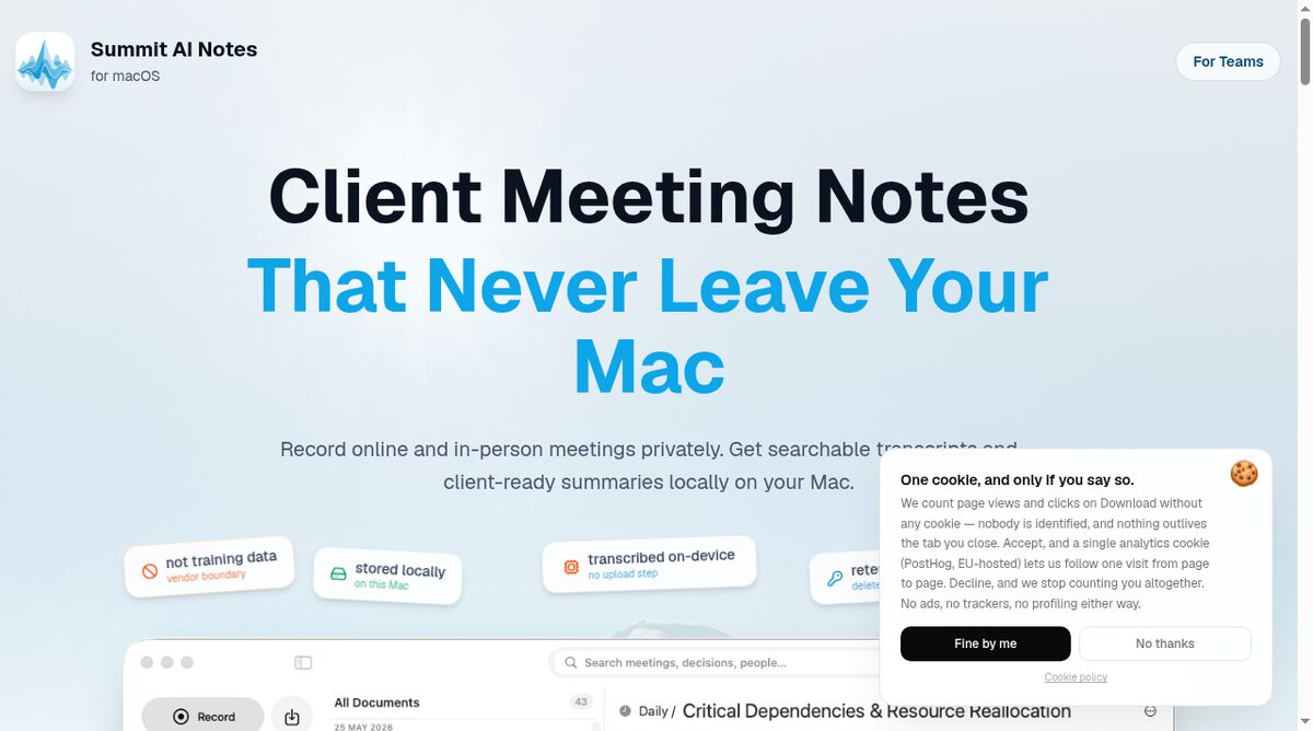 Summit website screenshot