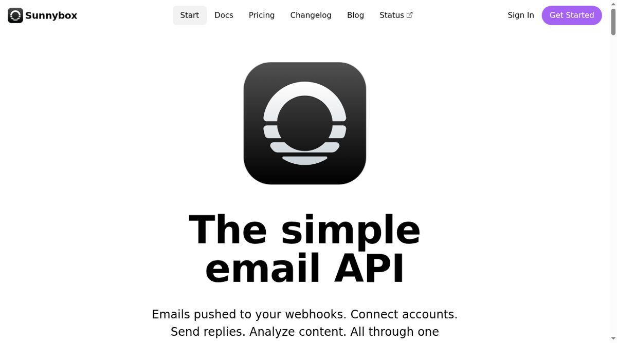 SunnyBox website screenshot