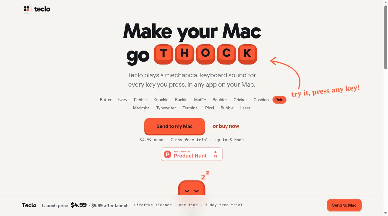 Teclo website screenshot