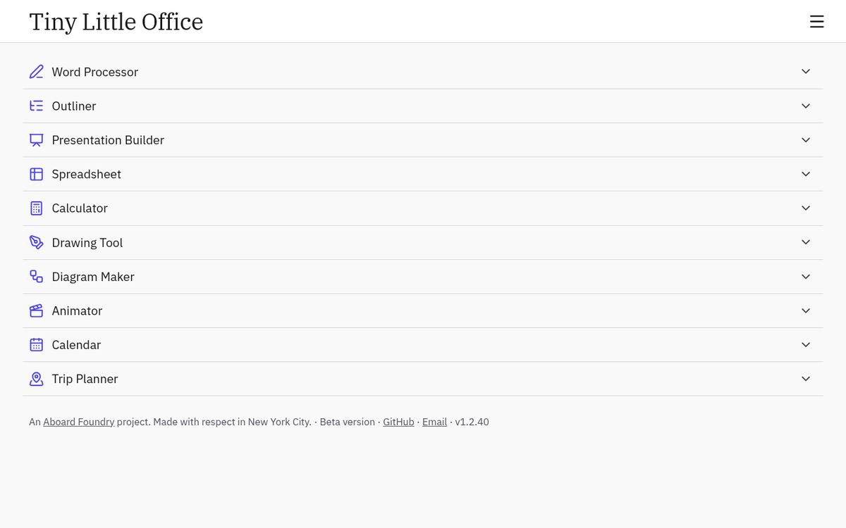 Tiny Little Office website screenshot