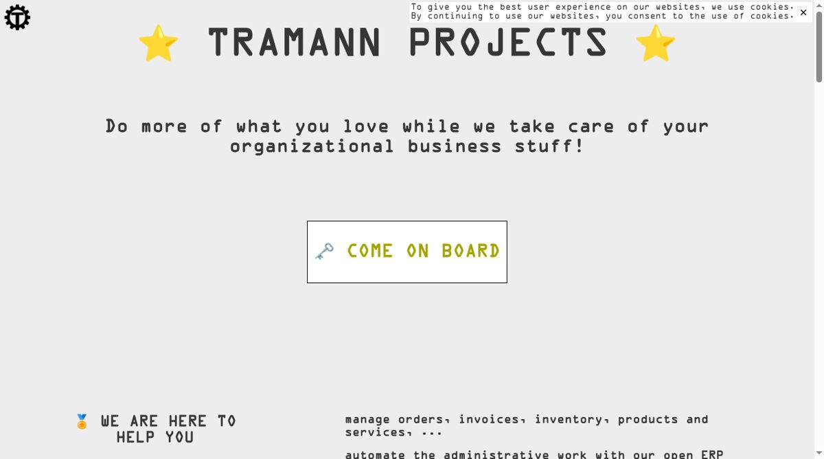 Tramann PORT website screenshot