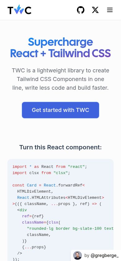 TWC website screenshot