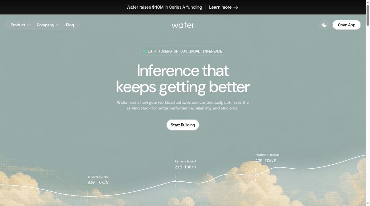 Wafer website screenshot