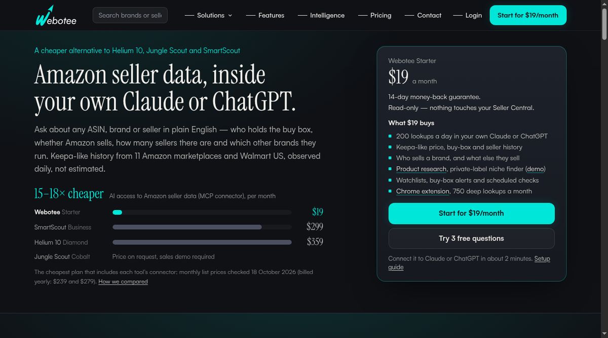 Webotee website screenshot
