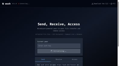 wush website screenshot