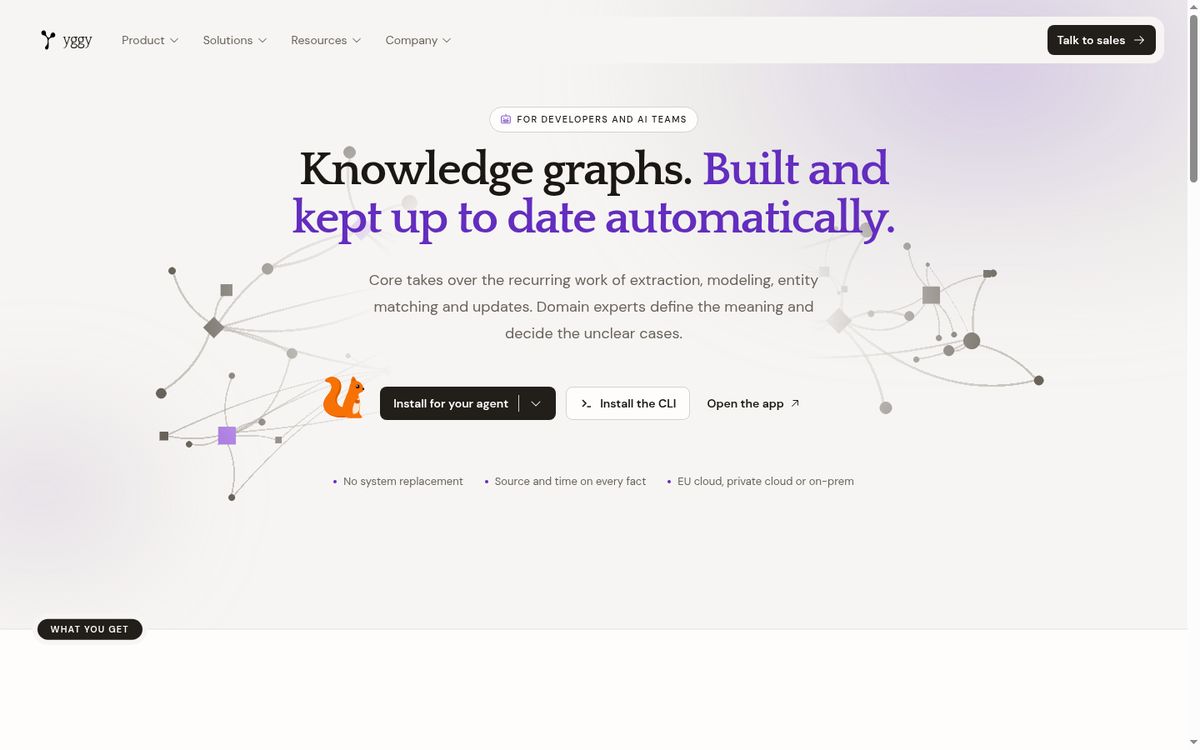 Yggy website screenshot