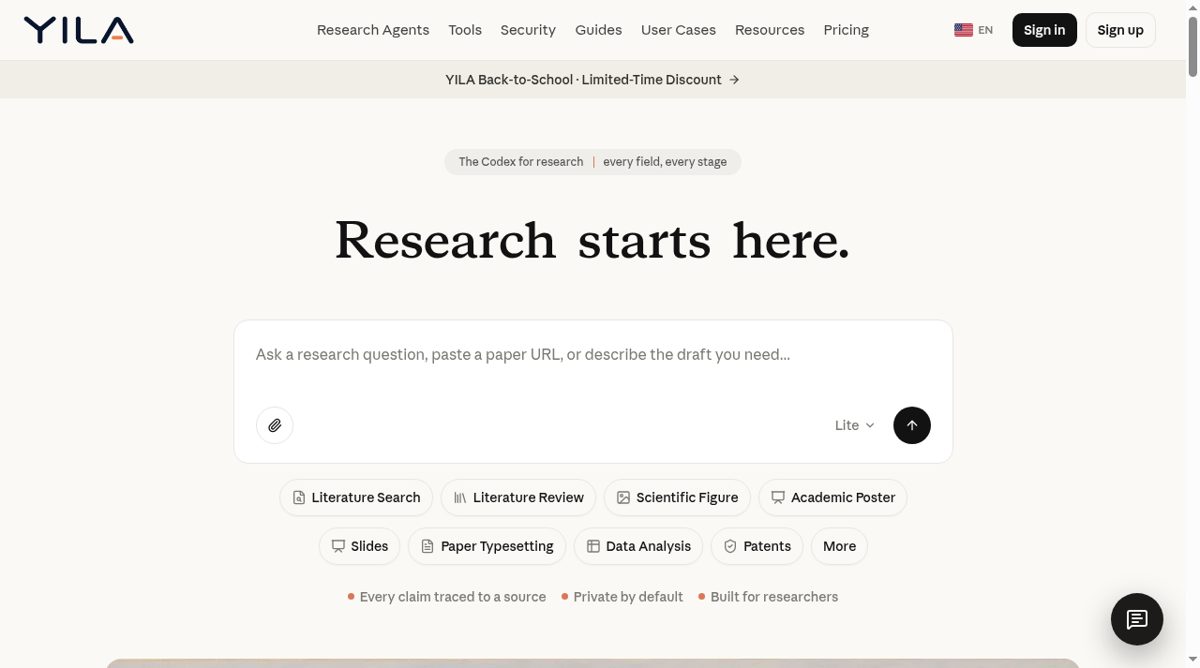 Yila website screenshot